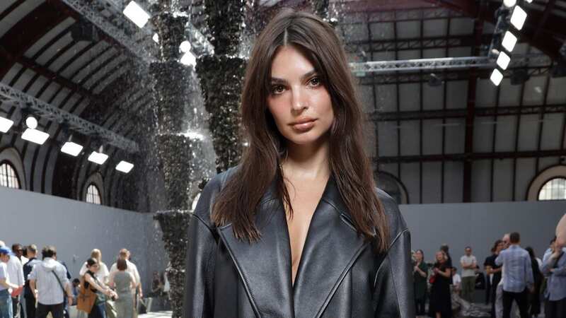 Emily Ratajkowski looked stylish in her fashion week outfit (Image: Getty Images for Loewe)