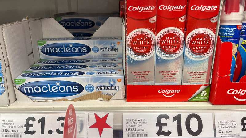 The 75ml Colgate Max White Ultra product currently has a £10 price tag at Tesco (Image: SWNS)