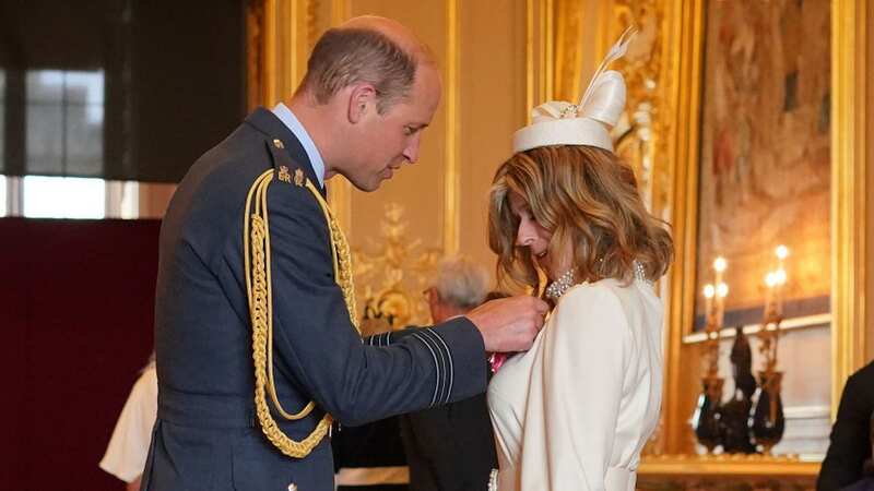 Kate Garraway has been awarded an OBE by Prince William (Image: PA)
