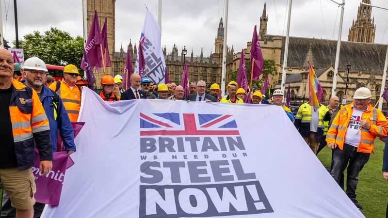 Steelworkers march on Parliament demanding help to save 