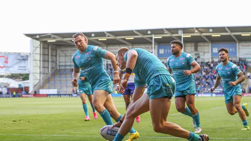 Ash Handley of Leeds Rhinos goes over for a try (Image: Gareth Evans/News Images)