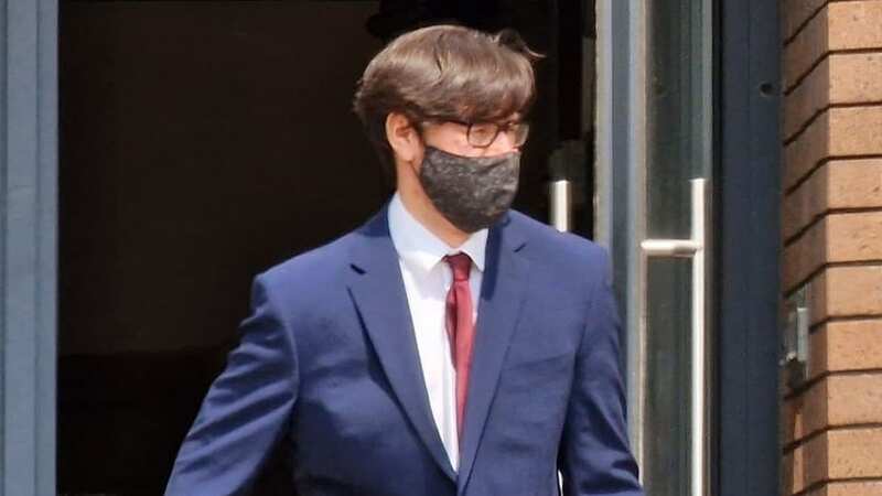 Kieren Curran hid his face with a black face mask after narrowly escaping a jail sentence (Image: MyLondon / BPM Media)