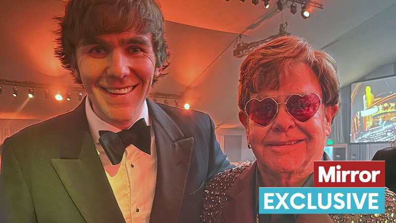 Tom Cridland with his idol Elton John (Image: Tom Cridland)