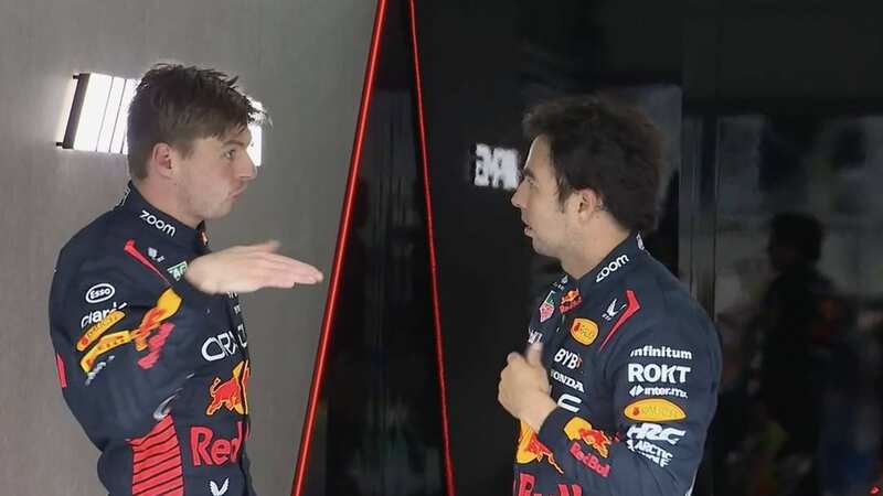 Verstappen and Perez argued after the Sprint (Image: Sky Sports)