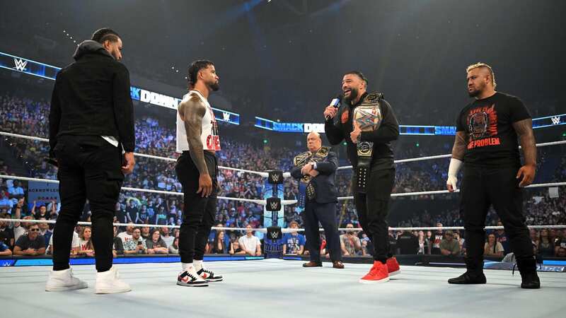 Jimmy and Jey Uso will fight their family Roman Reigns and Solo Sikoa at WWE Money in the Bank 2023 at the O2 Arena in London (Image: WWE)