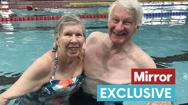 Isobel and Jeremy take a dip in the pool (Image: SUPPLIED)