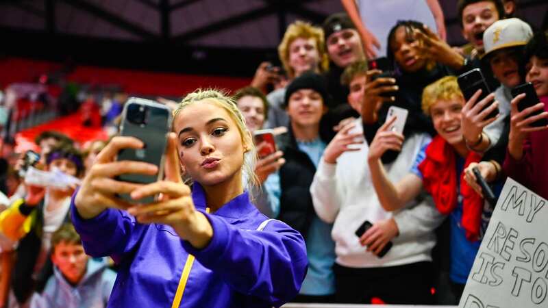 LSU fans have swarmed gymnastic meets this year to watch Olivia Dunne (Image: Getty Images)