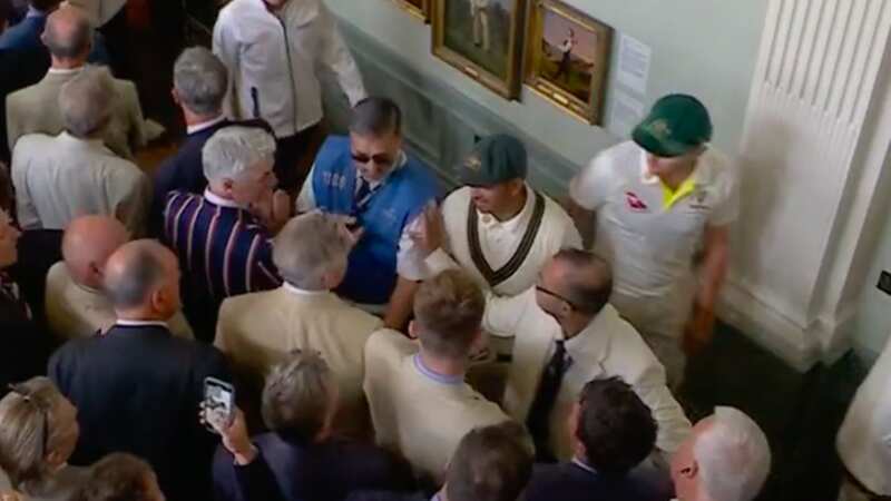 Usman Khawaja was confronted in one of the incidents (Image: Sky Sports)