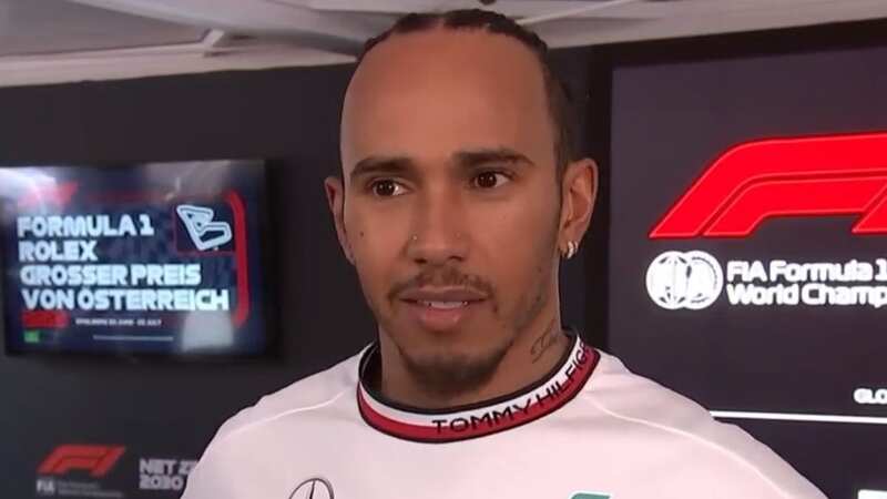 Lewis Hamilton was handed a 10-second penalty on Sunday (Image: Sky Sports)