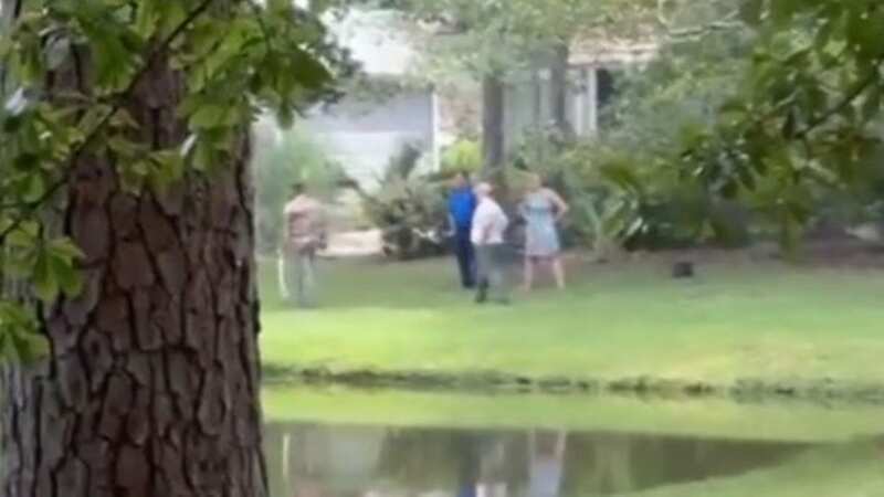 An alligator mauled a South Carolina woman to death on Tuesday morning as she walked near a golf course (Image: CBS News)