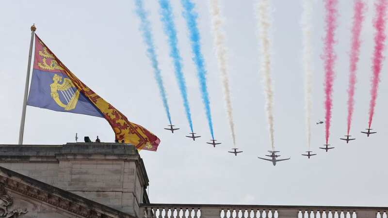 The Red Arrows fly over Buckingham Palace during Trooping the Colour last month (Image: Getty Images)