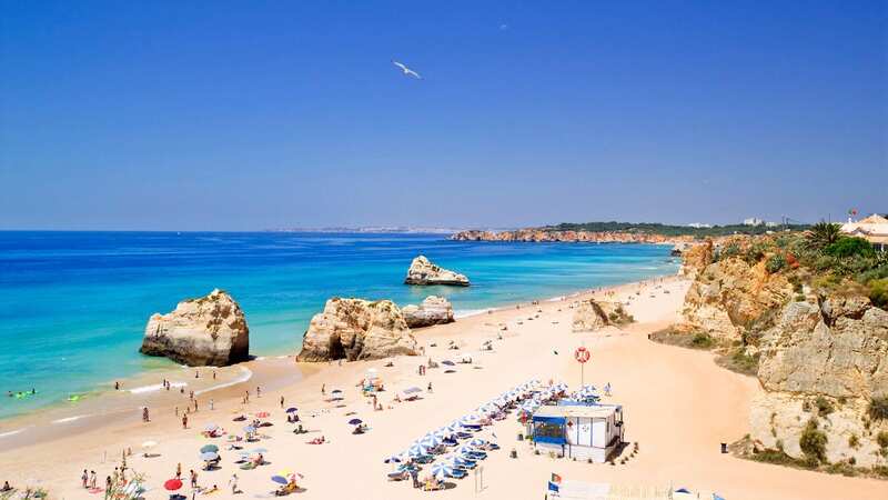 The attack happened on a beach in Praia da Rocha on the Algarve (Image: Getty Images)