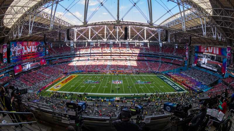 Super Bowl LVII field at State Farm Stadium