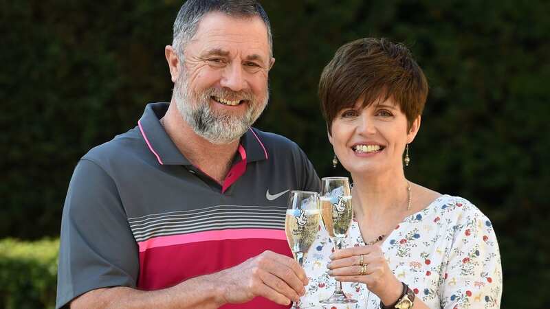 Gerry and Lisa Cannings are pictured after their National Lottery win seven years ago (Image: PA)