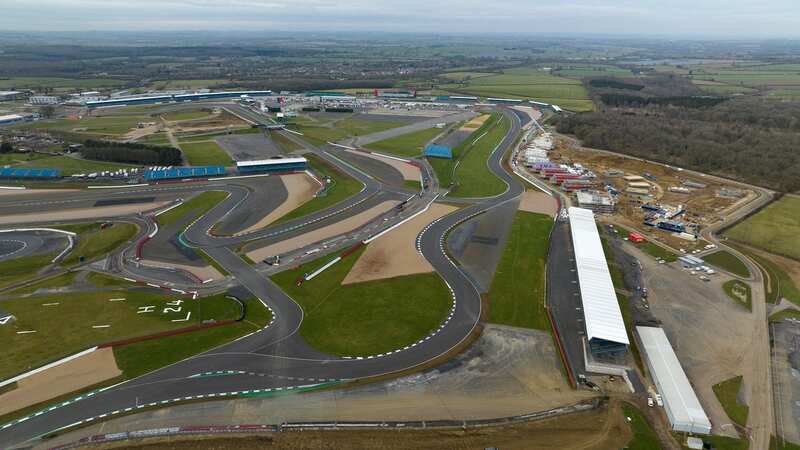 NORTHAMPTON, ENGLAND - FEBRUARY 10: An aerial view of Maggots, Becketts, Chapel complex at Silverstone Circuit on February 10, 2023 in Northampton, England. (Photo by Dan Mullan/Getty Images)