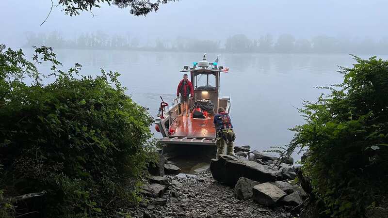 Rescuers venture by boat to Selden Neck Island, where a camp counselor was attacked by a rabid bobcat (Image: Deep River Fire Department/Facebook)