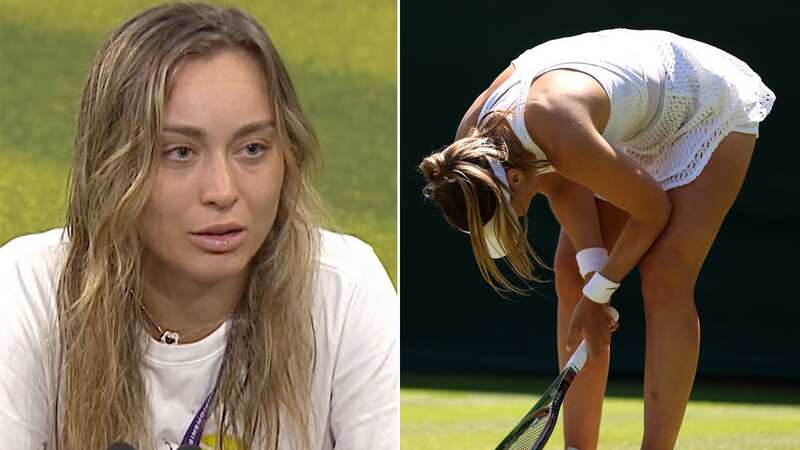 Paula Badosa looked baffled as a journalist congratulated her (Image: Twitter @BBCSport)