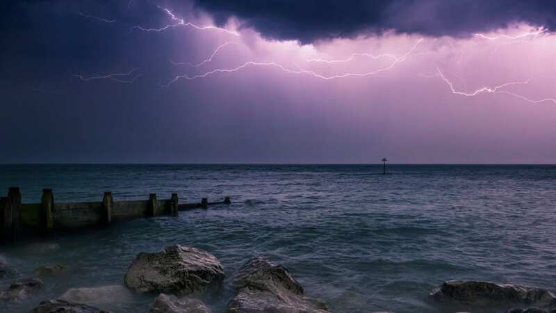 A weather warning is in force for thunderstorms