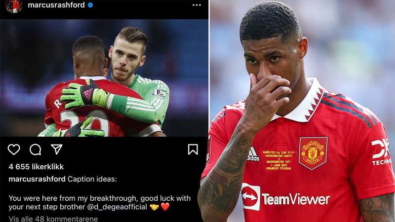 Rashford drops awkward social media gaffe with parting message to De Gea