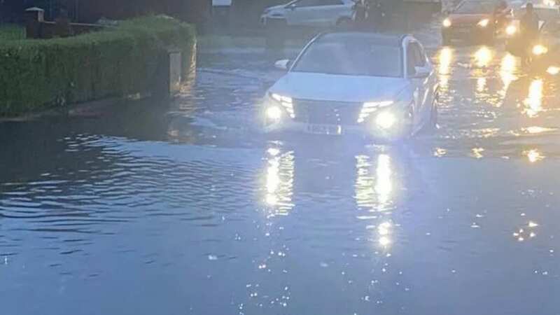 Cars were submerged following thunderstorms (Image: Ryan Gillett WS)