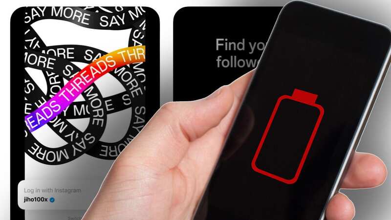 Threads users say app is killing battery life (Image: THREADS • GETTY)