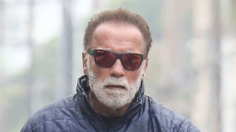 Shy of his 76th birthday, Arnold was seen biking to his gym (Image: BACKGRID)