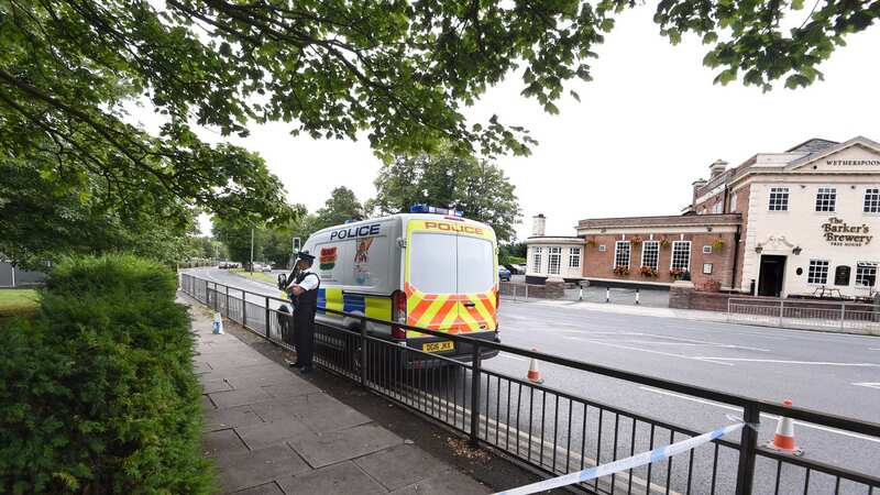 Police at the scene in Huyton (Image: Liverpool echo)