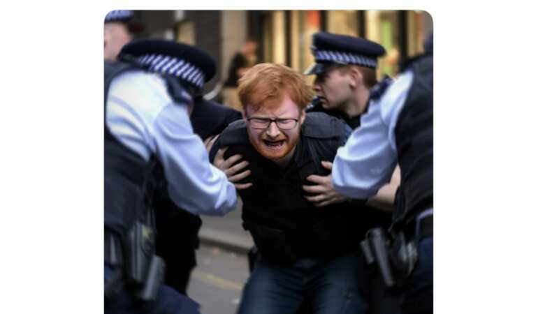 Clickbait: Ed Sheeran pictured in fraudulent tweet