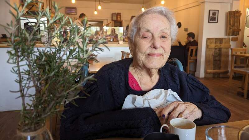 Betty Regnard pictured celebrating her 104th birthday last year (Image: Claude Regnard)