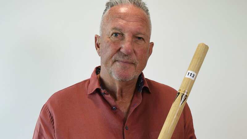 Lord Botham with a stump from the legendary third Test of the 1981 Ashes (Image: Popperfoto via Getty Images)