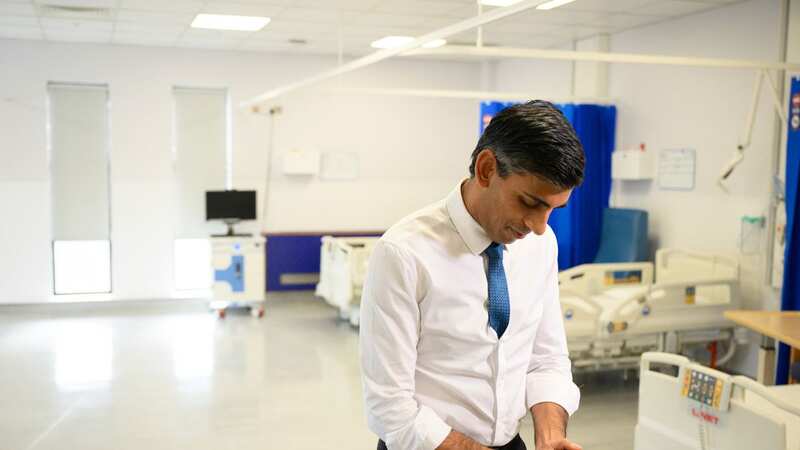 Rishi Sunak is under pressure over the Tory manifesto pledge to build 40 new hospitals (Image: Getty Images)