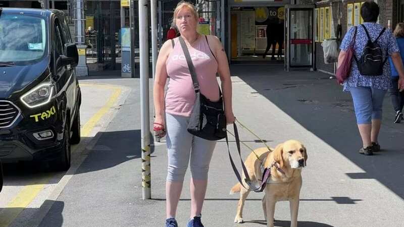 Adele Kinch and guide dog Zebedee (Image: Steven Yates)