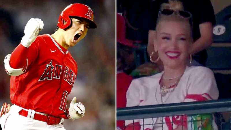 Gwen Stefani was on-hand as the Los Angeles Angels defeated the New York Yankees. (Image: Bally Sports West)