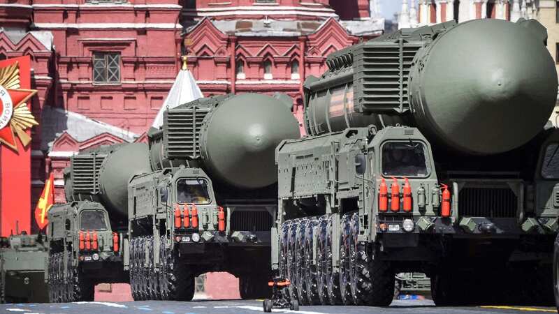 Russian missile launchers seen in Red Square last year (Image: AFP via Getty Images)