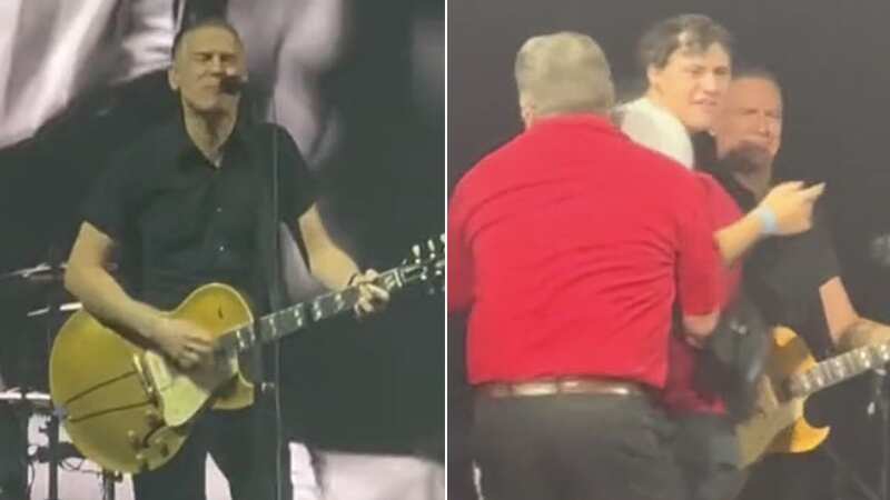 Bryan Adams gobsmacked as fan rushes stage before security forcibly removes him
