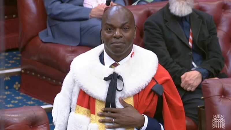 Shaun Bailey is sworn in as a peer in the Lords (Image: Parliment TV)