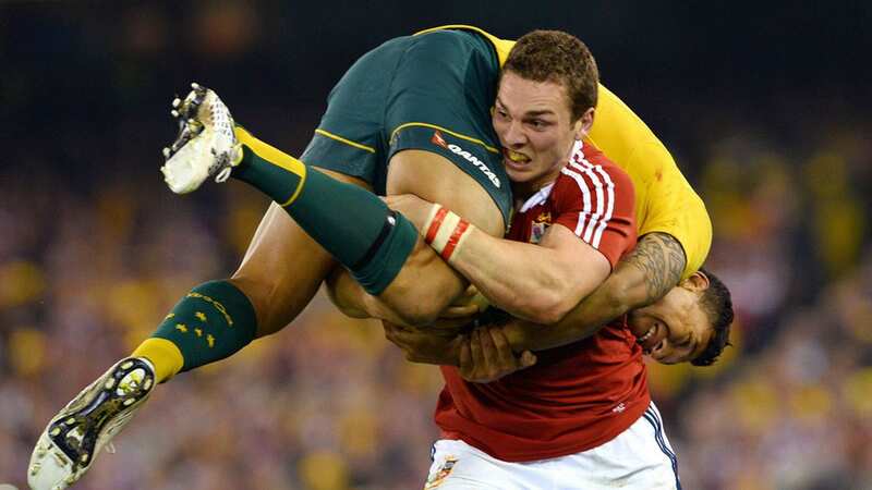 George North famously carried Wallabies winger Israel Folau on his shoulder during the 2013 Lions series win over Australia (Image: Getty)