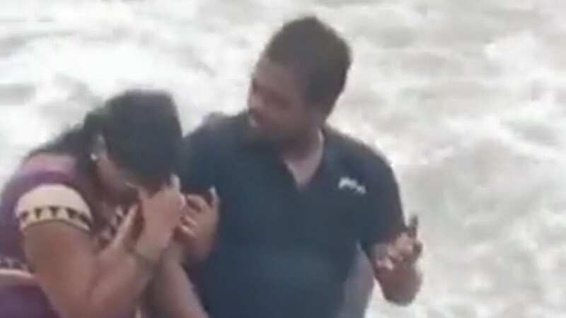 The mum died after being swept away by a wave at Mumbai