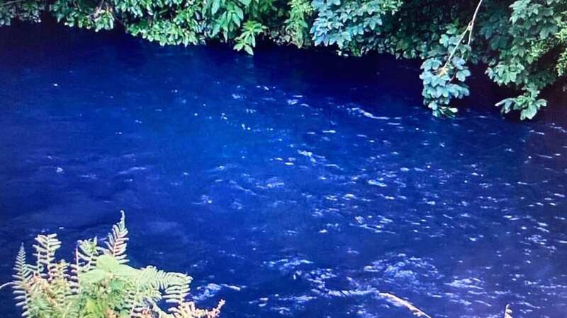 The River Trent, in North Staffordshire, was left vividly colourful after the spill (Image: Stoke Sentinel/BPM Media)