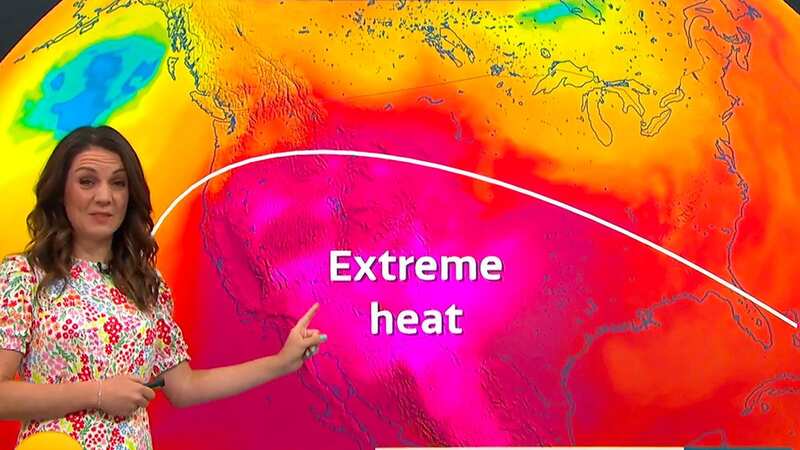 A meteorologist, Laura Tobin, made a claim about an American city being "uninhabitable without aircon." (Image: GMB)