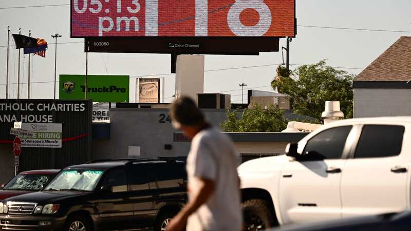 A billboard displays a temperature of 118 degrees Fahrenheit (48 degrees Celcius) during a record heat wave in Phoenix, Arizona (Image: AFP via Getty Images)