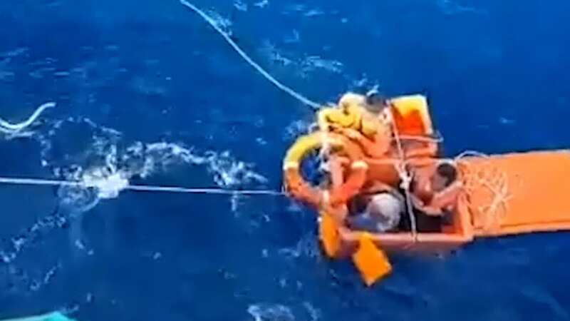 Fishermen spend four days at sea floating in plastic boxes after boat capsizes