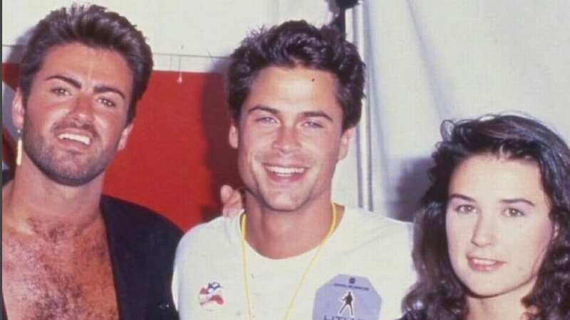 Rob Lowe posted a throwback snap with Demi Moore and George Michael (Image: roblowe/Instagram)