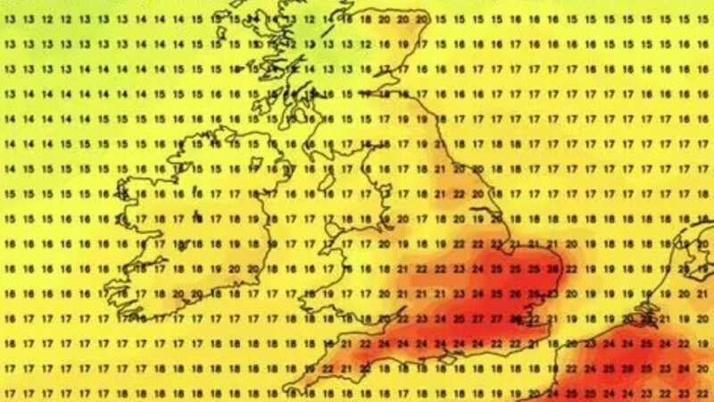 Exact date weather maps turn red with 30C heat blast to hit UK in matter of days