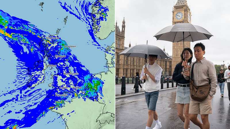 Exact date rain will batter Britain unveiled in new Met Office weather map