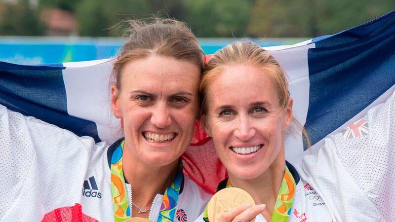 Helen Glover (right) with teammate Heather Stanning (Image: Daily Mirror)