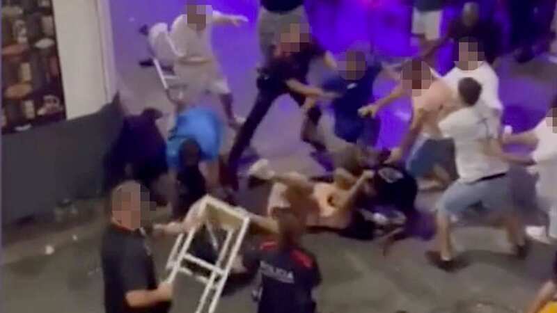 Huge brawl on Spain