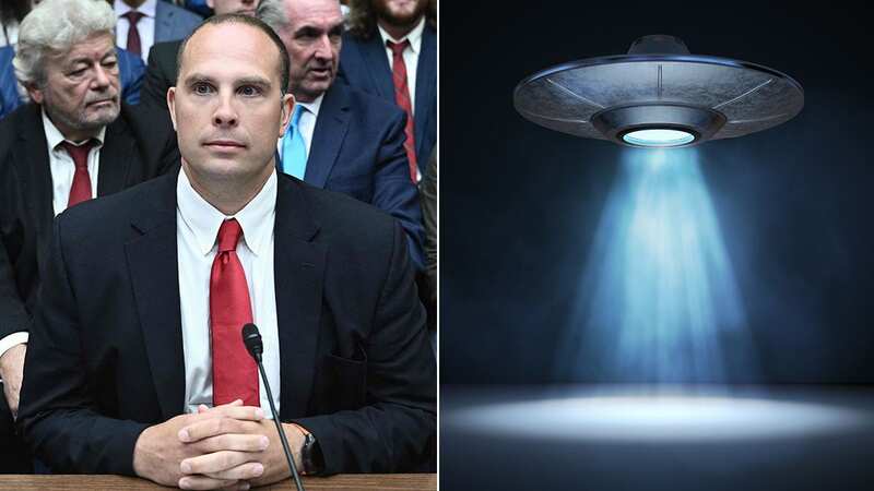 David Grusch swore an oath today before being questioned about his knowledge on extraterrestrial life (Image: Getty Images)