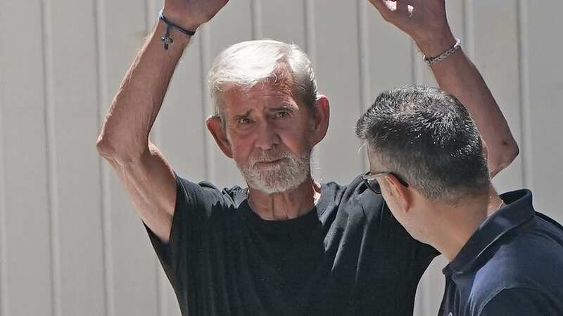 David Hunter (left), 76, outside Paphos District Court in Cyprus (Image: PA)