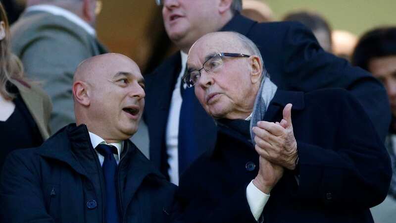 Joe Lewis pictured with Spurs chairman Daniel Levy in 2019. (Image: REX/Shutterstock)